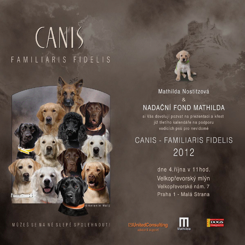 Kalendár na podporu výcviku slepeckých vodiacich psov