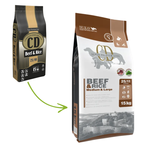 Delikan Dog CD Beef/Rice - 15kg