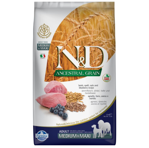 N&D Dog Medium Adult Lamb/Blueberry Low Grain - 12kg