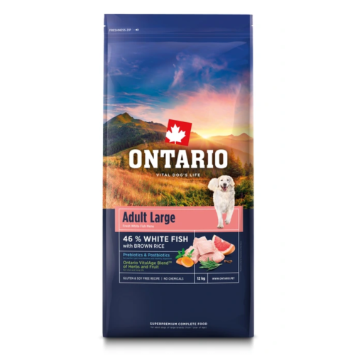 Ontario Dog Adult Large Fish - 12kg