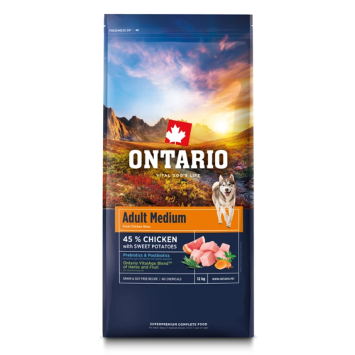 Ontario Dog Adult Medium Chicken - 2,25kg