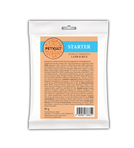 VZOREK - PETKULT dog STARTER lamb/rice - 80g