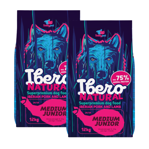 Ibero Natural Dog Medium Junior - 2x12kg