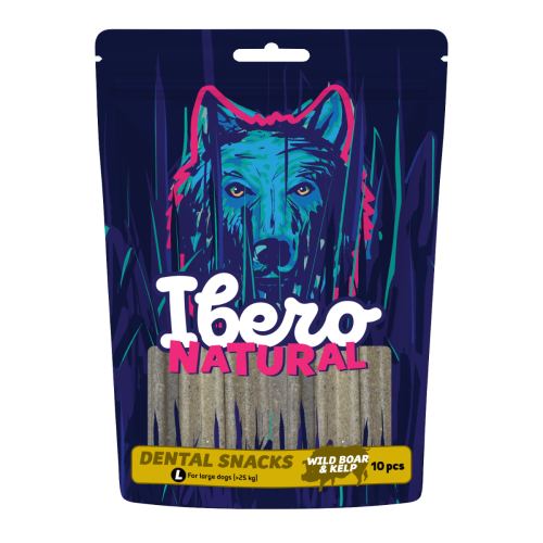 Ibero Dental Snacks Wild Boar & Kelp 460g - L (10ks)