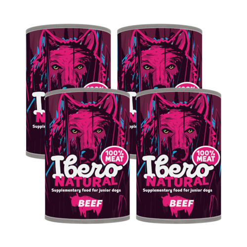 Ibero Natural Dog Junior Beef - 4x400g