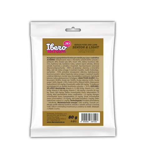 Vzorka - Ibero Natural Dog Senior&Light - 80g