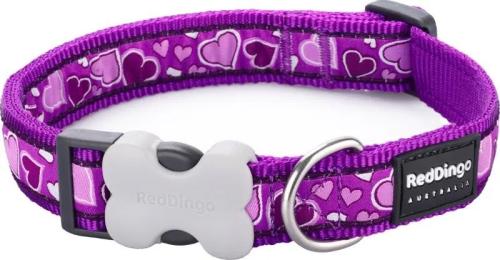Red Dingo Obojok Breezy Love Purple - 15mm/24 až 36cm