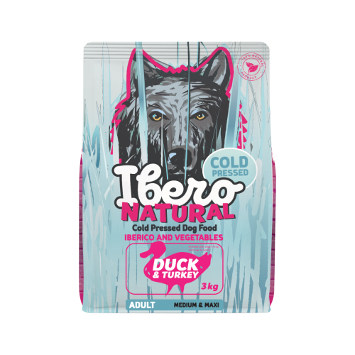 Ibero Cold Press Dog Medium & Maxi Adult Duck&Turkey - 3kg