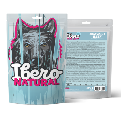 Vzorka - Ibero Cold Press Dog Mini Adult Beef - 500g