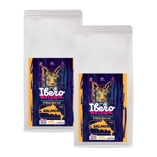 Ibero Natural Cat Sterilized Salmon - 2x3kg
