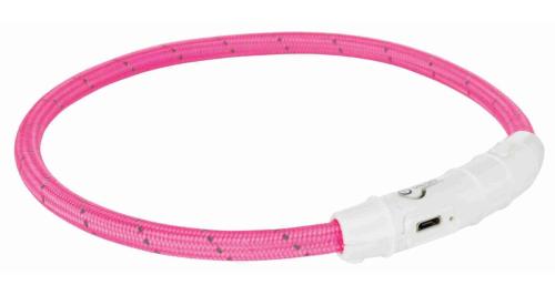 Trixie Obojok Svietiaci Okrúhly - M/L Ružový