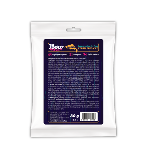Vzorka - Ibero Natural Cat Sterilized - 80g