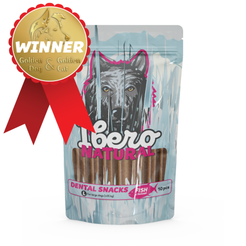 Ibero Cold Pressed Dental Snack Ryba/Paštrnák - L (10ks)