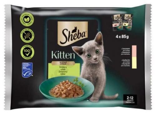 Sheba Kitten Zmiešaný Výber v Šťave - 4x85g