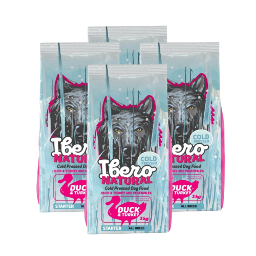 Ibero Cold Press Dog Starter/Puppy Duck&Turkey - 4x3kg