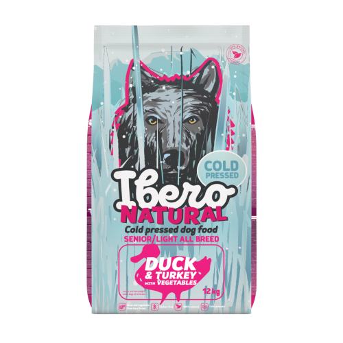 Ibero Cold Press Dog All Breed Senior & Light Duck&Turkey - 12kg