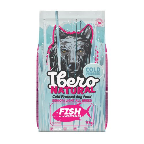 Ibero Cold Press Dog All Breed Senior & Light Fish - 12kg