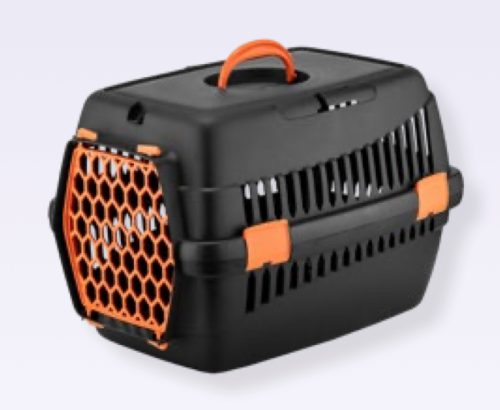 4DOG Deluxe Prepravka 49x35x32, 5cm - Čierno/oranžová