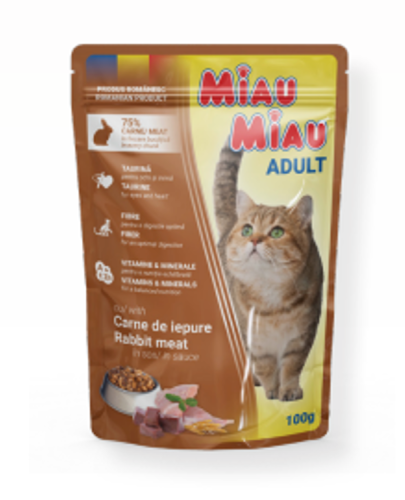Miau Miau Vrecko Adult Rabbit - 100g