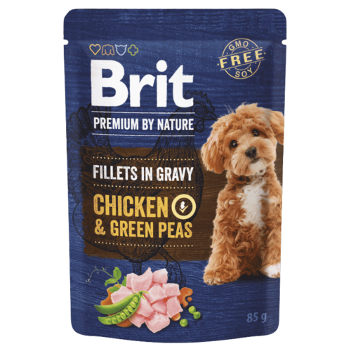 Brit Premium by Nature Adult Gravy Chicken/Green Peas - 85g