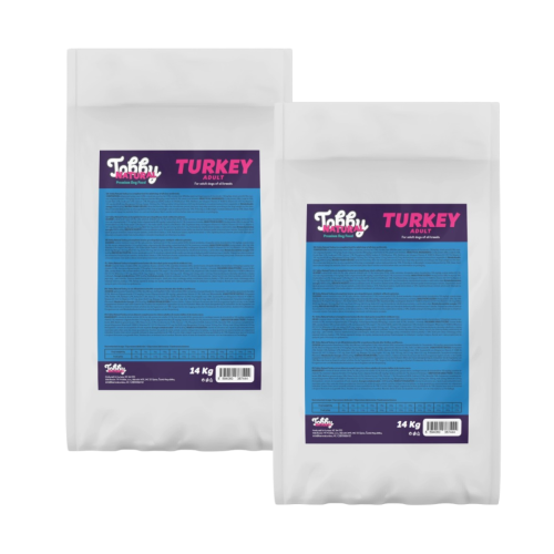 Tobby Natural Adult Dog Turkey - 2x14kg