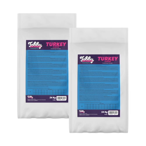 Tobby Natural Dog Junior Turkey - 2x14kg