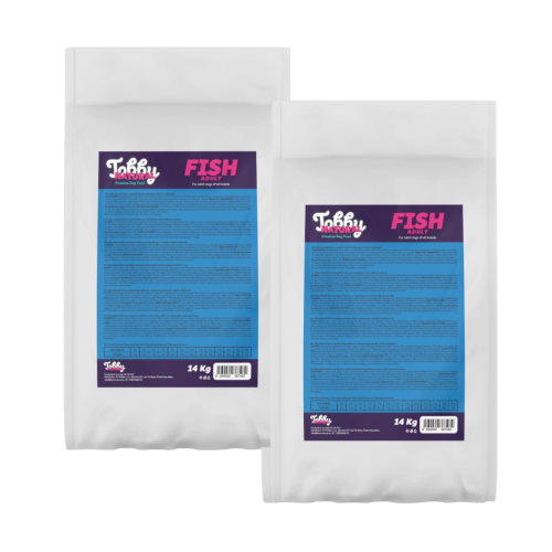 Tobby Natural Adult Dog Fish - 2x14kg