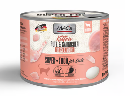 Mac's Konz. Kitten Morčacie / Králičie - 200g