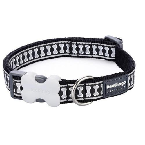 RedDingo Obojok Reflective Bones - 15mm/24 až 36cm