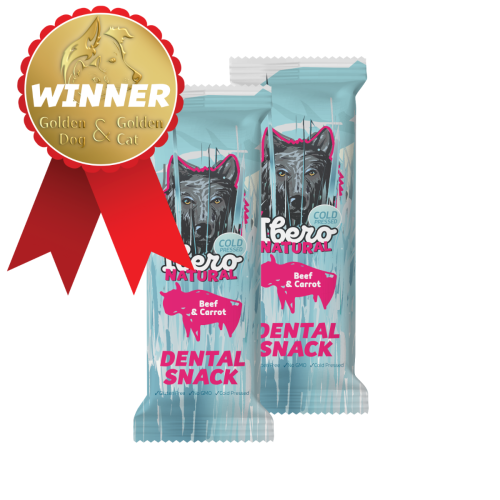 Ibero Cold Pressed Dental Snack Hovädzie/Mrkva - 2x S/M (3ks)
