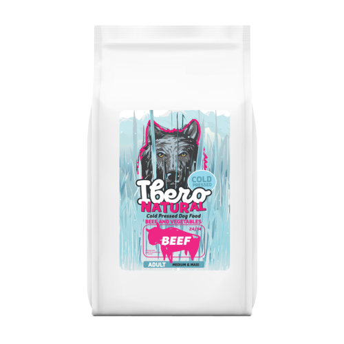Ibero Cold Press Dog Adult Medium/Large Beef - 12kg + 3kg GRATIS