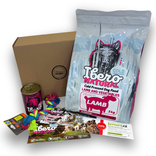 Ibero Cold Pressed Štartovací balíček pre šteňatá - M/L Junior CP Lamb
