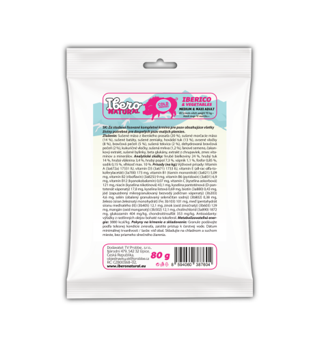 Vzorka - Ibero Cold Press Dog Medium & Maxi Adult Iberico - 80g