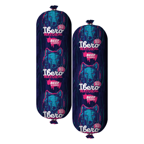 Ibero Natural Sausage Beef & Carrot - 2x800g