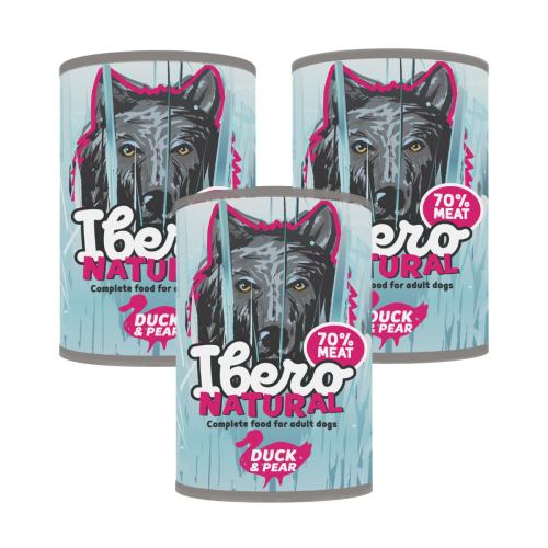 Ibero Complete Low Grain Duck & Pear - 3x400g