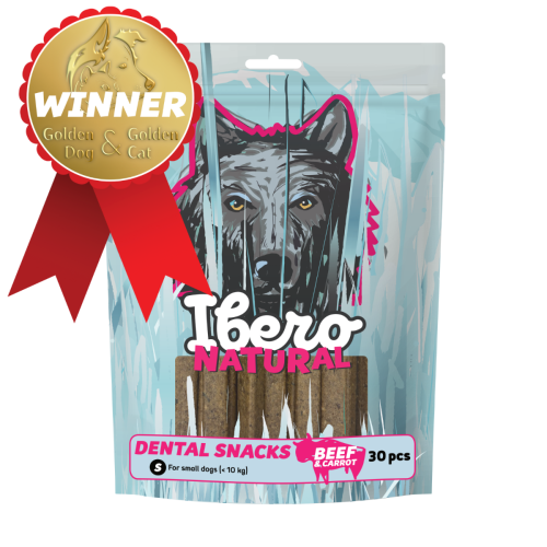 Ibero Cold Pressed Dental Snack Hovädzie/Mrkva - S (30ks)