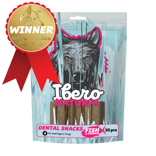 Ibero Cold Pressed Dental Snack Ryba/Pastinák - S (30ks)