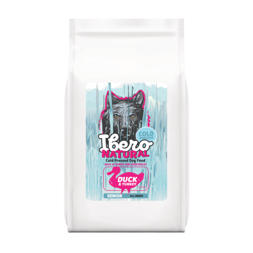 Ibero Cold Press Dog Senior All Breed Duck&Turkey - 12 + 3kg GRATIS