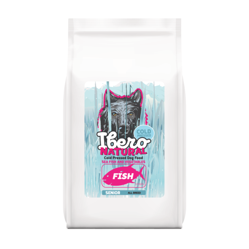 Ibero Cold Press Dog Senior All Breed Fish - 12 + 3kg GRATIS