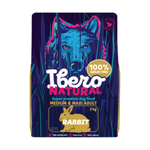 Ibero Grain-free Dog Medium & Maxi Adult Rabbit - 2kg