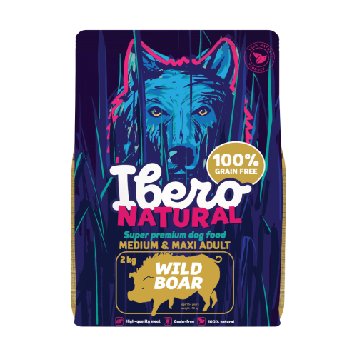 Ibero Grain-free Dog Medium & Maxi Adult Wild Boar - 2kg