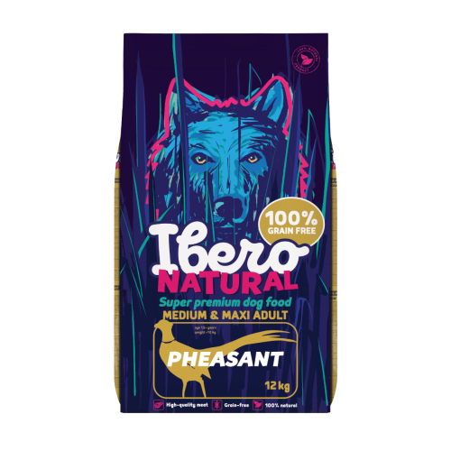 Ibero Grain-free Dog Medium & Maxi Adult Pheasant - 12kg