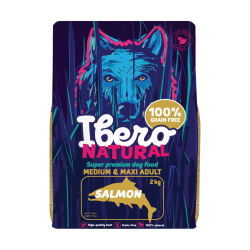 Ibero Grain-free Dog Medium & Maxi Adult Salmon - 2kg
