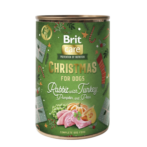 Brit Care Christmas Konz. Rabbit with Turkey, Pumpkin a Peas - 400g
