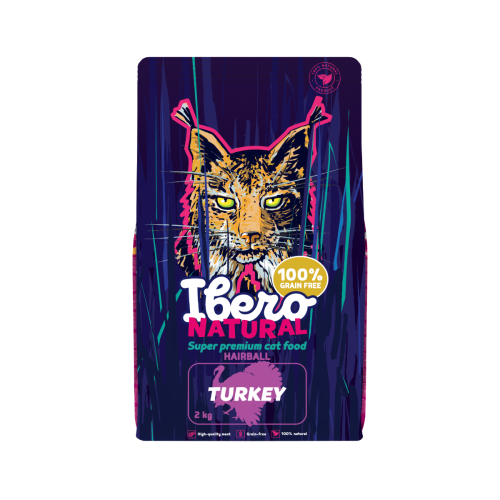 Ibero Grain Free Cat Hairball Turkey - 2kg