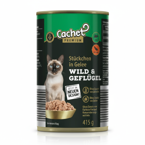 Cachet Premium Konz. pre Mačky 415g - 2x MIX