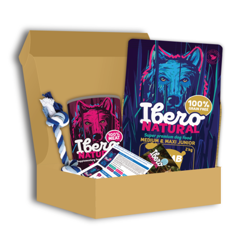 Ibero Grain-free Štartovací balíček pre šteňatá - M/L Junior GF Lamb