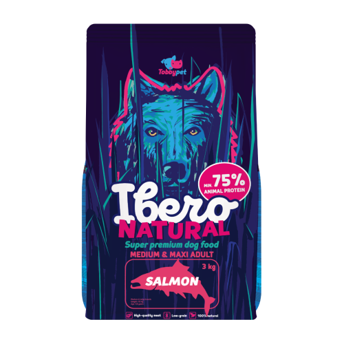 Ibero Natural Dog Medium & Maxi Adult Salmon - 3kg