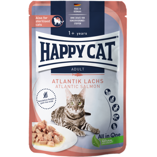 Happy Cat Vrecko Losos - 85 g