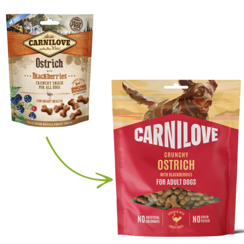 Carnilove Crunchy Snack 200g - Ostrich with Blackberries